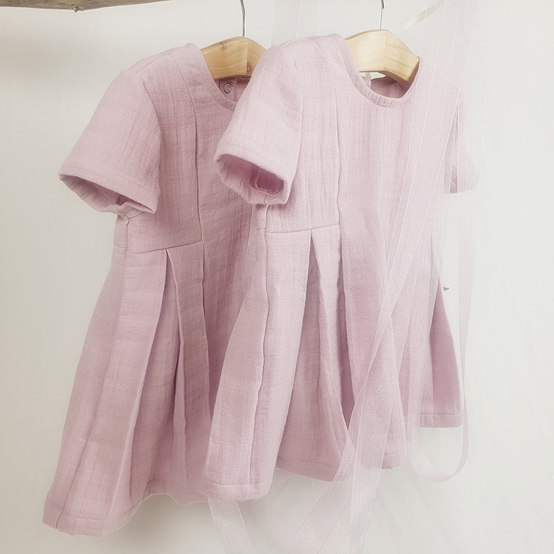 Robe rose guimauve