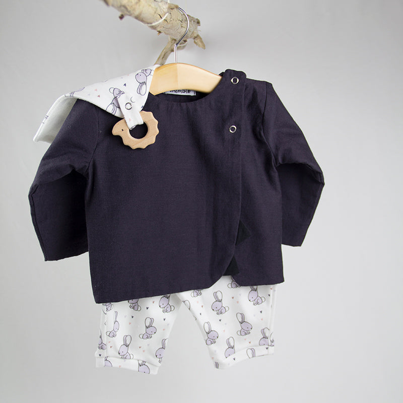 Blouse fille prune