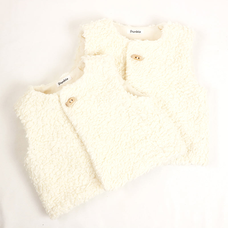 Gilet bébé fausse fourrure