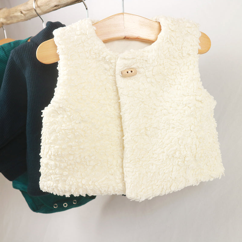 Gilet bébé fausse fourrure